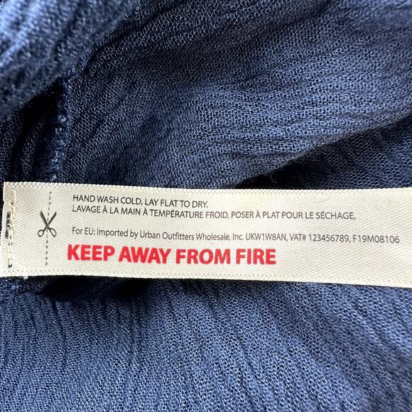 Free People Intimately One Adella Slip Maxi Dress Crochet Lace Navy Flowy Small - Picture 5 of 6